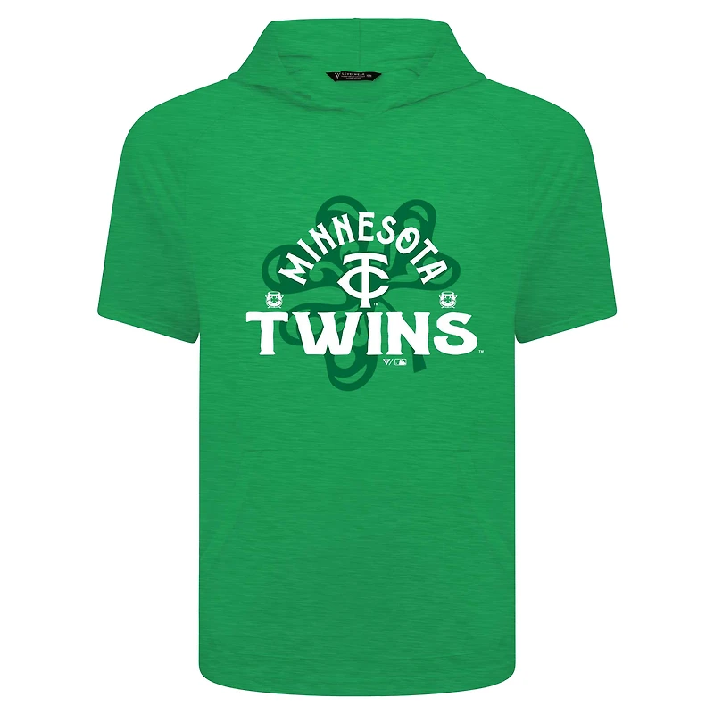Men's Levelwear Green Minnesota Twins St. Patrick's Day Phase Shamrock Short Sleeve T-Shirt Hoodie