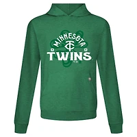 Sweat à capuche manches longues pour homme avec motif trèfle relais de la Saint-Patrick des Twins du Minnesota vert Levelwear