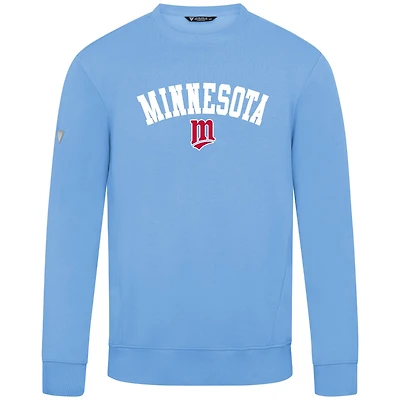 Men's Levelwear Light Blue Minnesota Twins Zane Felt Arch Pullover Sweatshirt