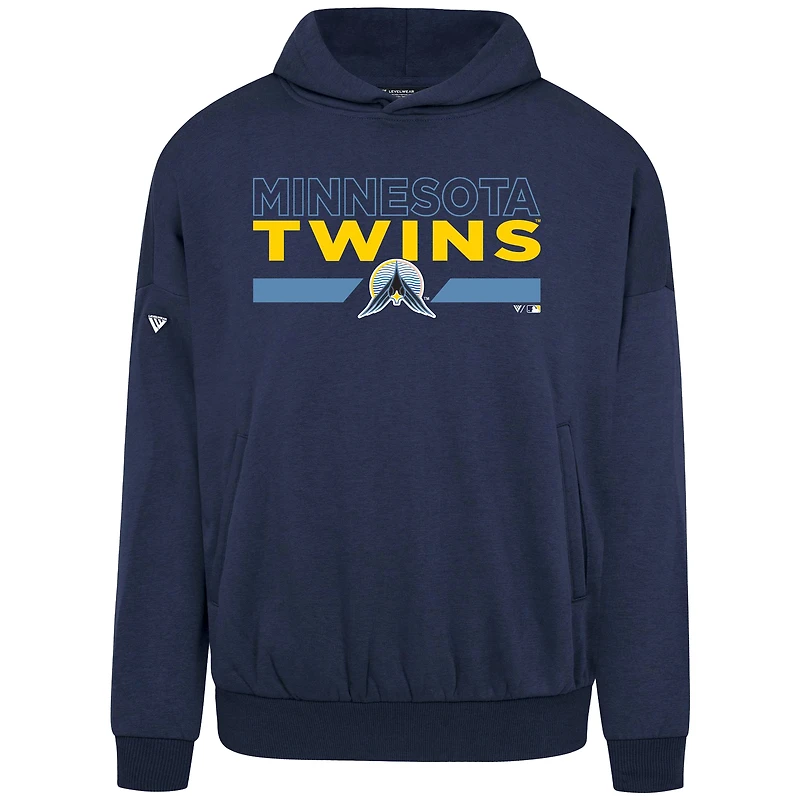 Sweat à capuche bleu marine pour homme Levelwear des Twins du Minnesota Accolade Contact No Hitter
