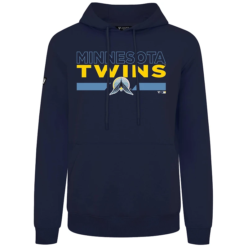 Sweat à capuche bleu marine pour homme Levelwear des Twins du Minnesota Accolade Podium No Hitter