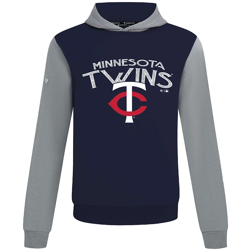 Sweat à capuche bleu marine pour homme Levelwear des Twins du Minnesota Accolade Ultimate Mission