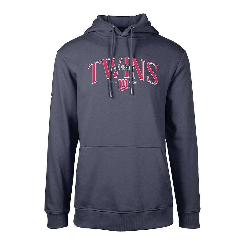 Sweat à capuche rétro pour homme de la collection Cooperstown Podium des Twins du Minnesota bleu marine Levelwear