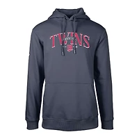 Sweat à capuche rétro pour homme de la collection Cooperstown Podium des Twins du Minnesota bleu marine Levelwear