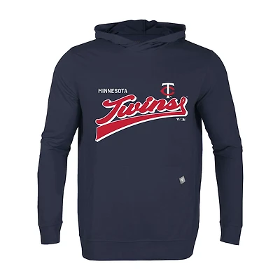 Men's Levelwear Navy Minnesota Twins Relay Vintage Team 2.0 Pullover Hoodie