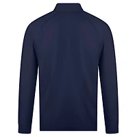 Pull-over zippé quart de tour à col raglan bleu marine pour homme avec inscription Theory Insignia des Twins du Minnesota