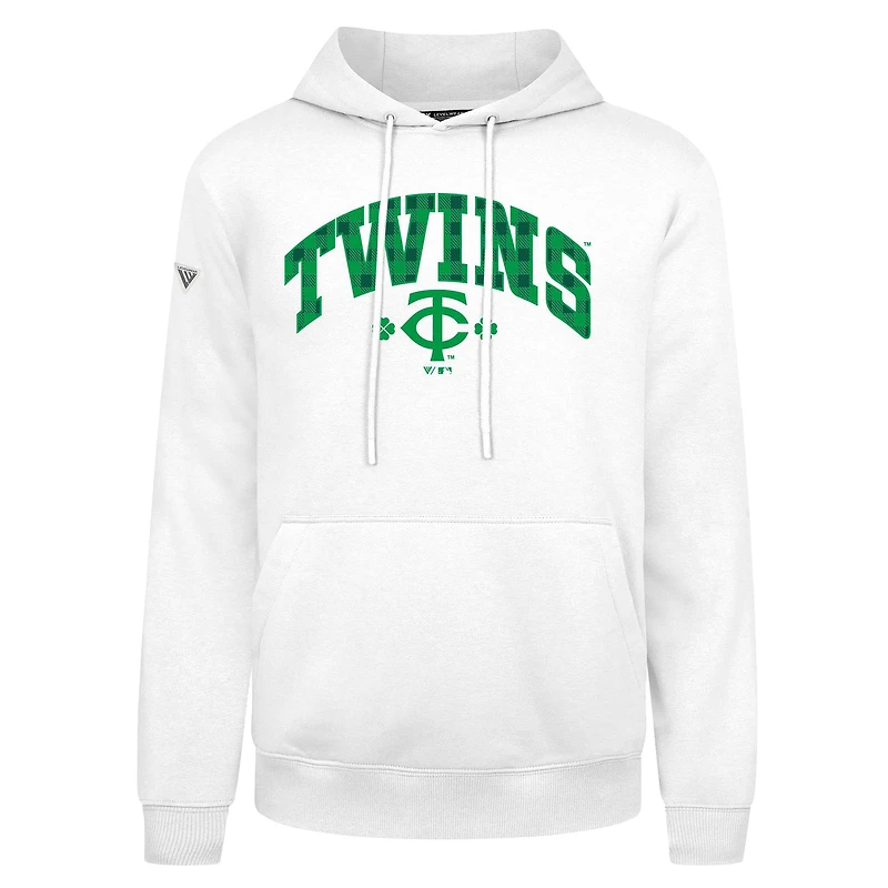 Men's Levelwear Minnesota Twins St. Patrick's Day Podium Plaid Pullover Hoodie