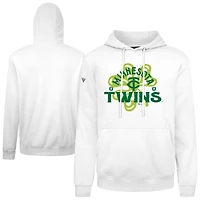 Men's Levelwear  White Minnesota Twins St. Patrick's Day Podium Shamrock Pullover Hoodie