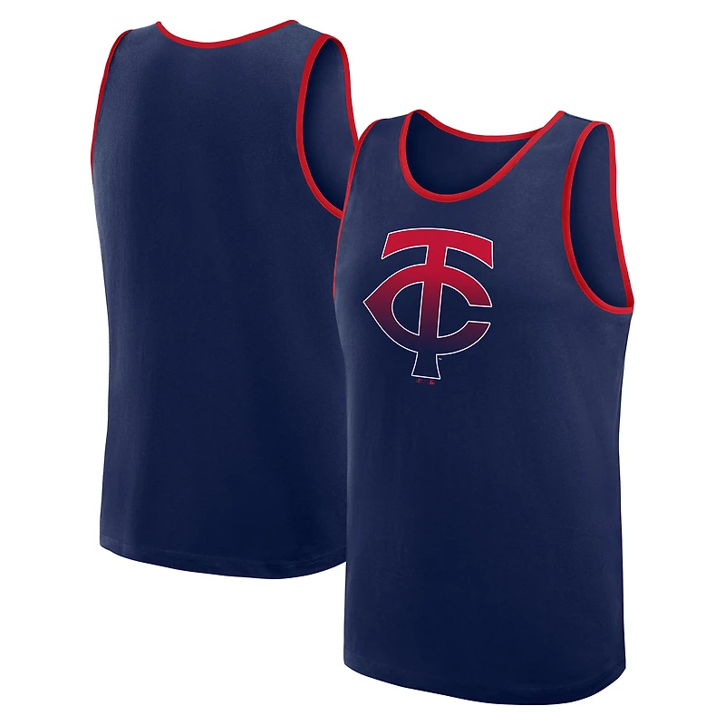 Débardeur bleu marine avec logo athlétique pour homme des Twins du Minnesota, succès inégalé