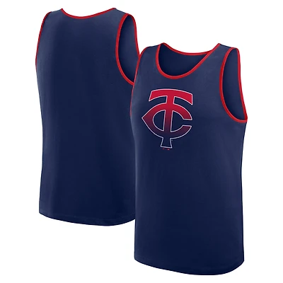 Débardeur bleu marine avec logo athlétique pour homme des Twins du Minnesota, succès inégalé