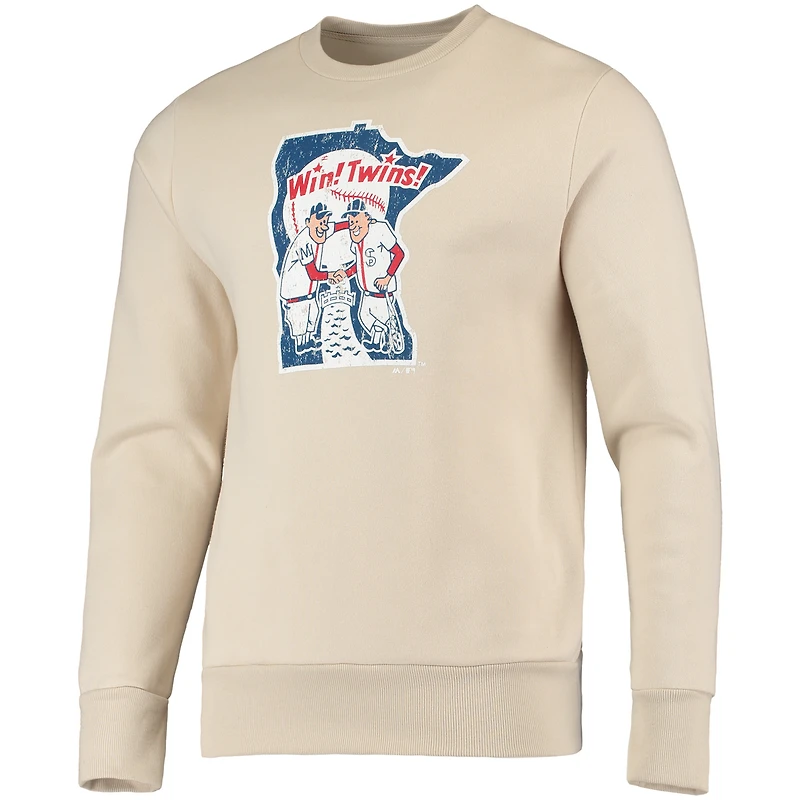 Majestic Threads Oatmeal Minnesota Twins Sweat-shirt en molleton pour homme