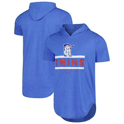 T-shirt à capuche tri-mélangé Majestic Threads Royal Minnesota Twins pour hommes