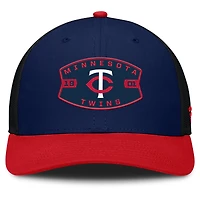 Men's Minnesota Twins Fanatics Navy/Red Cutoff Adjustable Trucker Hat
