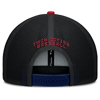 Men's Minnesota Twins Fanatics Navy/Red Cutoff Adjustable Trucker Hat