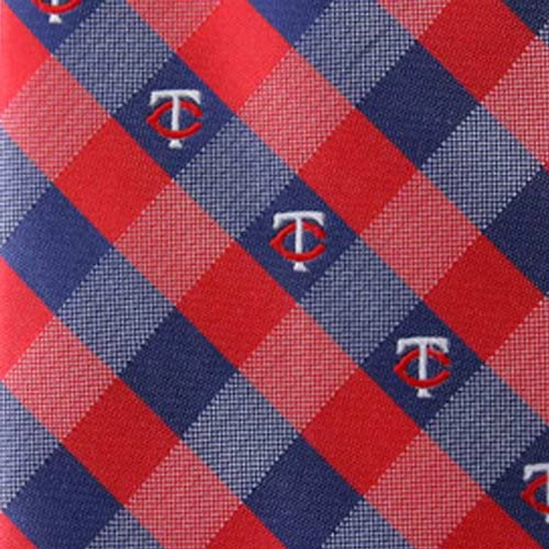 Cravate tissée à carreaux pour homme des Twins du Minnesota