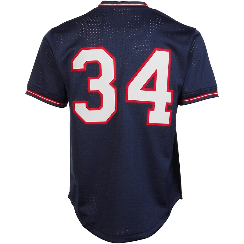 Maillot d'entraînement au bâton en maille Mitchell & Ness Kirby Puckett pour hommes des Twins du Minnesota 1985 authentique de la collection Cooperstown