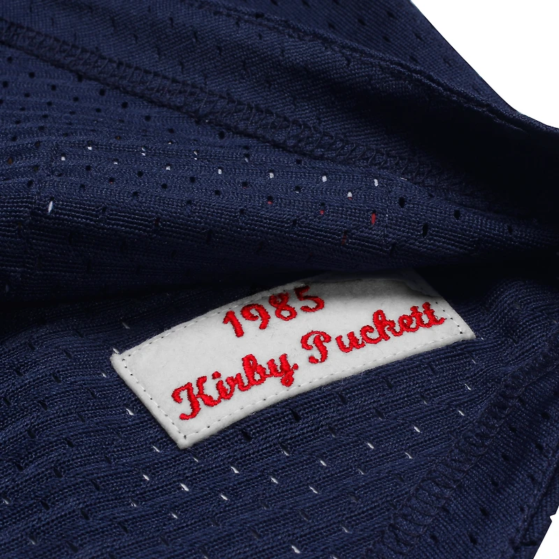 Maillot d'entraînement au bâton en maille Mitchell & Ness Kirby Puckett pour hommes des Twins du Minnesota 1985 authentique de la collection Cooperstown