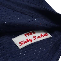 Maillot d'entraînement au bâton en maille Mitchell & Ness Kirby Puckett pour hommes des Twins du Minnesota 1985 authentique de la collection Cooperstown
