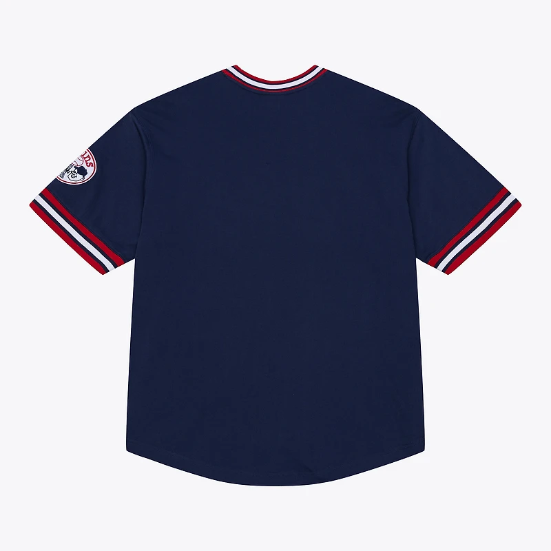T-shirt Mitchell & Ness bleu marine Minnesota Twins Wild Pitch Ringer pour homme