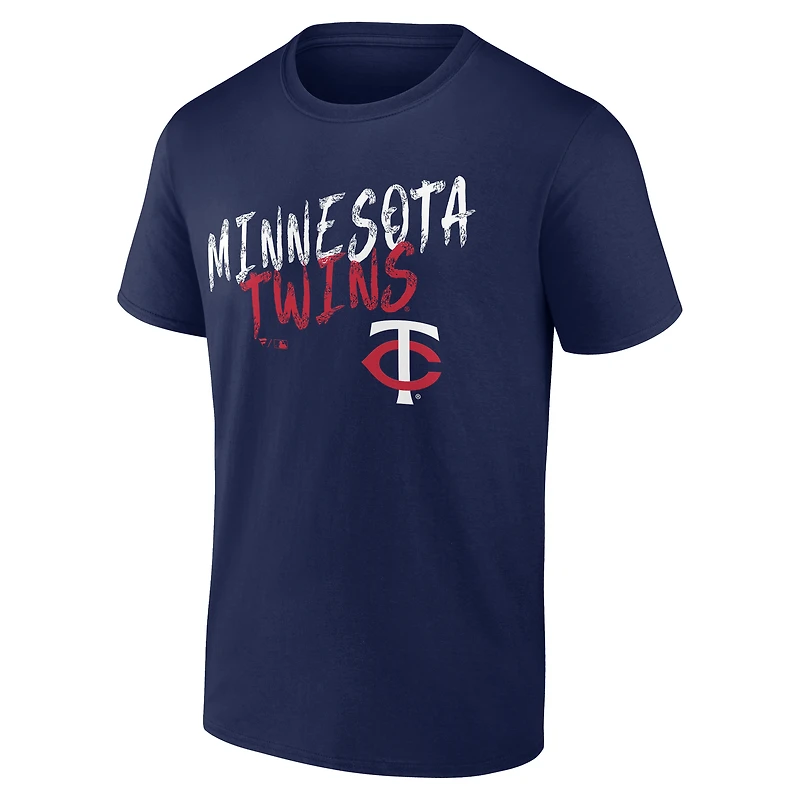 T-shirt personnalisé Minnesota Twins Hustle pour homme, bleu marine, nom et numéro