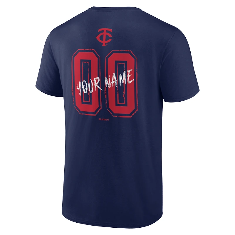Men's Navy Minnesota Twins  Hustle Personalized Name & Number T-Shirt