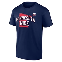 Men's  Navy Minnesota Twins Nice T-Shirt