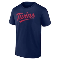 Men's  Navy Minnesota Twins Official Wordmark T-Shirt