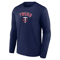 Men's Navy Minnesota Twins Winning Streak Custom Long Sleeve T-Shirt