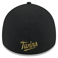 Men's New Era  Black Minnesota Twins 2024 Armed Forces Day 39THIRTY Flex Hat