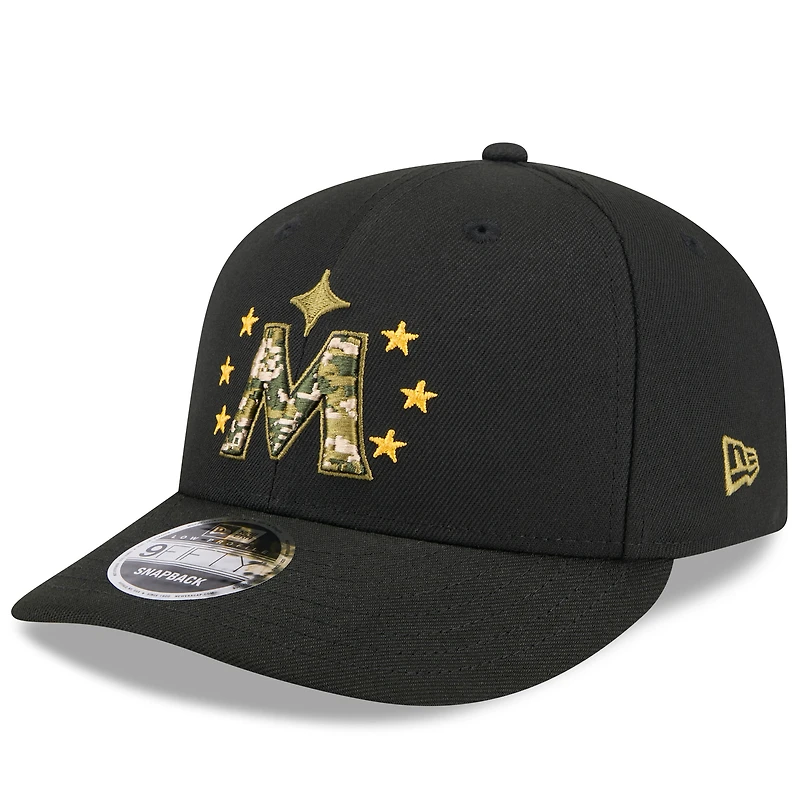 Men's New Era  Black Minnesota Twins 2024 Armed Forces Day Low Profile 9FIFTY Snapback Hat