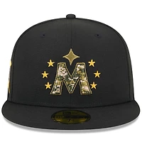 Men's New Era  Black Minnesota Twins 2024 Armed Forces Day On-Field 59FIFTY Fitted Hat