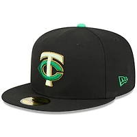 Men's New Era  Black Minnesota Twins 2026 St. Patrick's Day 59FIFTY Fitted Hat