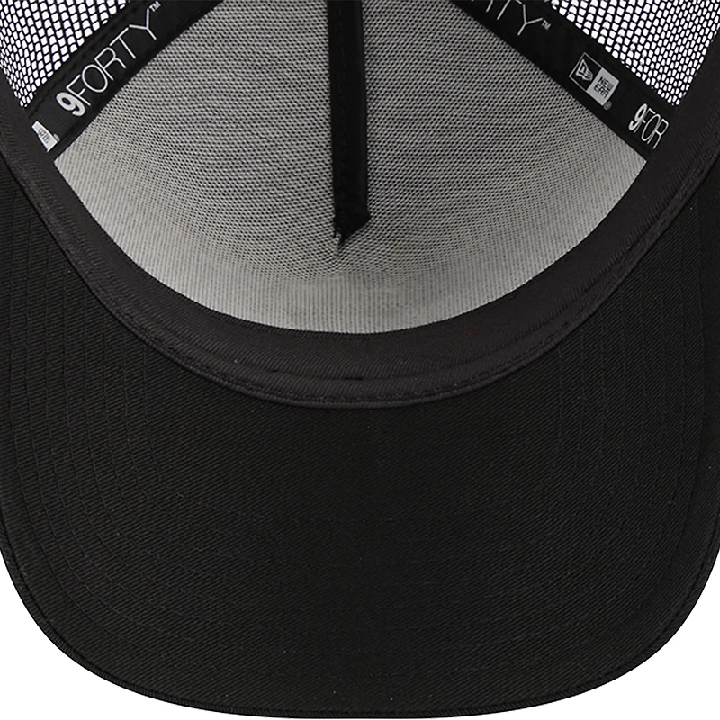 Men's New Era Black Minnesota Twins A-Frame 9FORTY Trucker Adjustable Hat