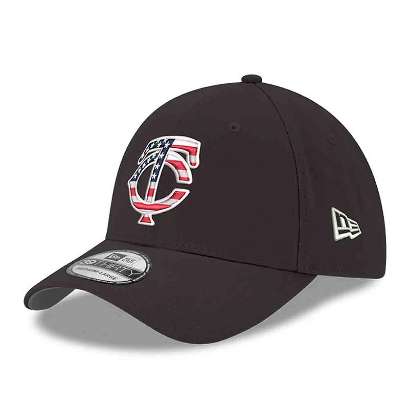 Men's New Era Black Minnesota Twins America 250 39THIRTY Flex Hat