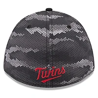Men's New Era Black Minnesota Twins Camo 39THIRTY A-Frame Flex Hat