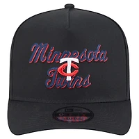 Casquette snapback 9FIFTY A-Frame noire à point de chaînette des Twins du Minnesota de New Era pour homme