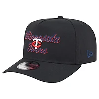 Casquette snapback 9FIFTY A-Frame noire à point de chaînette des Twins du Minnesota de New Era pour homme