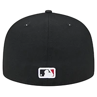 Men's New Era Black Minnesota Twins Checkered Undervisor 59FIFTY Fitted Hat