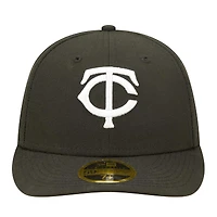 Casquette ajustée 59FIFTY à profil bas des Minnesota Twins New Era pour hommes, noire