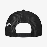 Men's New Era Black Minnesota Twins Side Script 9FORTY A-Frame Trucker Adjustable Hat