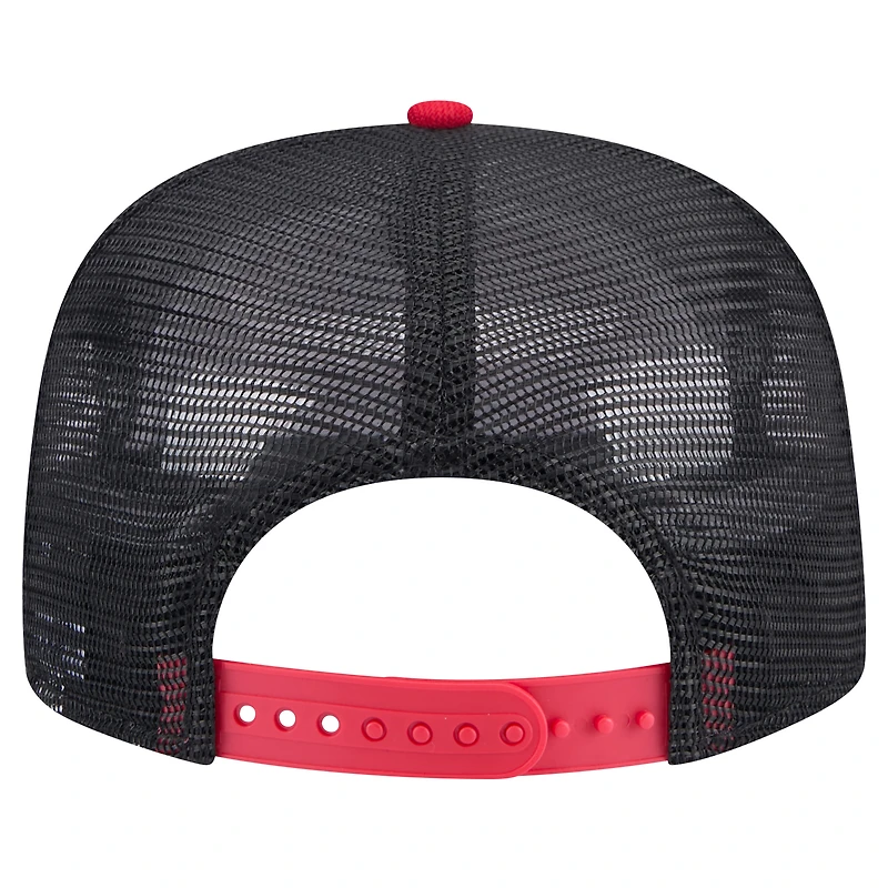 Casquette de golfeur en mesh rétro New Era pour hommes, noir/rouge, Minnesota Twins