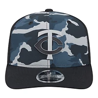 Casquette New Era noire pour homme Minnesota Twins à motif camouflage ton sur ton 9SEVENTY à boutons-pression extensibles