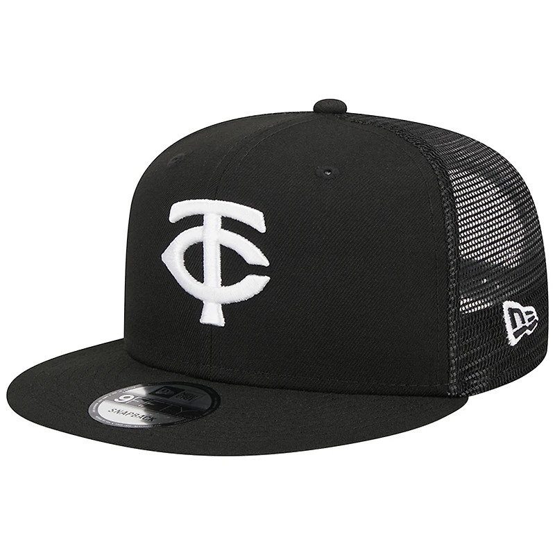 Casquette Snapback 9FIFTY Trucker Minnesota Twins New Era noire pour homme