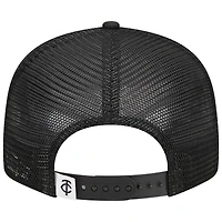 Men's New Era Black Minnesota Twins Trucker 9FIFTY Snapback Hat