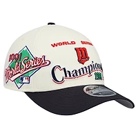 Casquette ajustable 9FORTY M-Crown pour homme New Era crème/bleu marine des Twins du Minnesota World Series
