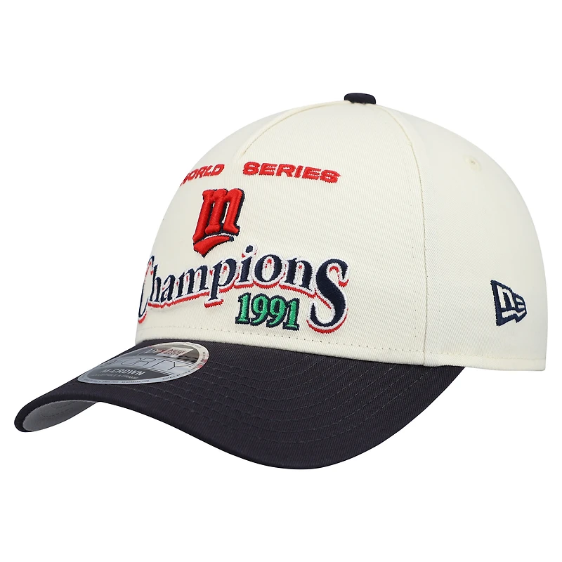 Men's New Era  Cream/Navy Minnesota Twins World Series 9FORTY M-Crown Adjustable Hat