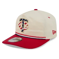 Men's New Era Cream/Red Minnesota Twins USA 250 Fourth of July 19TWENTY Adjustable Hat