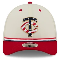 Men's New Era Cream/Red Minnesota Twins USA 250 Fourth of July 39THIRTY M-Crown Flex Hat