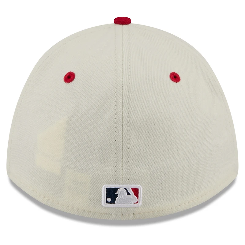 Men's New Era Cream/Red Minnesota Twins USA 250 Fourth of July 39THIRTY M-Crown Flex Hat