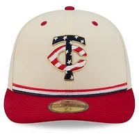Men's New Era Cream/Red Minnesota Twins USA 250 Fourth of July 59FIFTY Fitted Hat